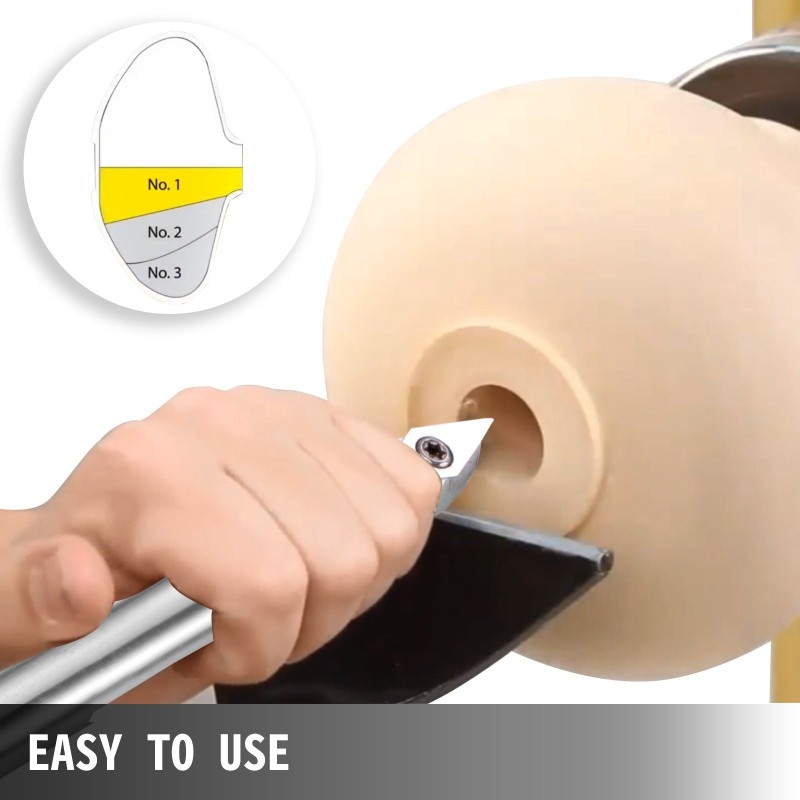 Puunsorvaustyökalusarja 4-osainen kovametalliterillä alumiinikahvalla kahva 295 mm varsi 250 mm