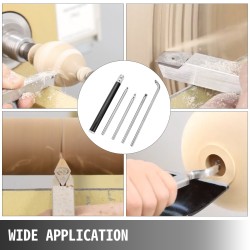 Puunsorvaustyökalusarja 4-osainen kovametalliterillä alumiinikahvalla kahva 295 mm varsi 250 mm