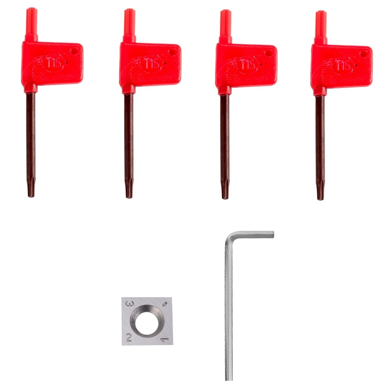 Puunsorvaustyökalusarja 4-osainen kovametalliterillä alumiinikahvalla kahva 295 mm varsi 250 mm