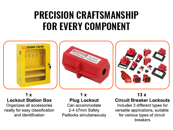 Pistotulpan ja katkaisijan lukituslaitteet