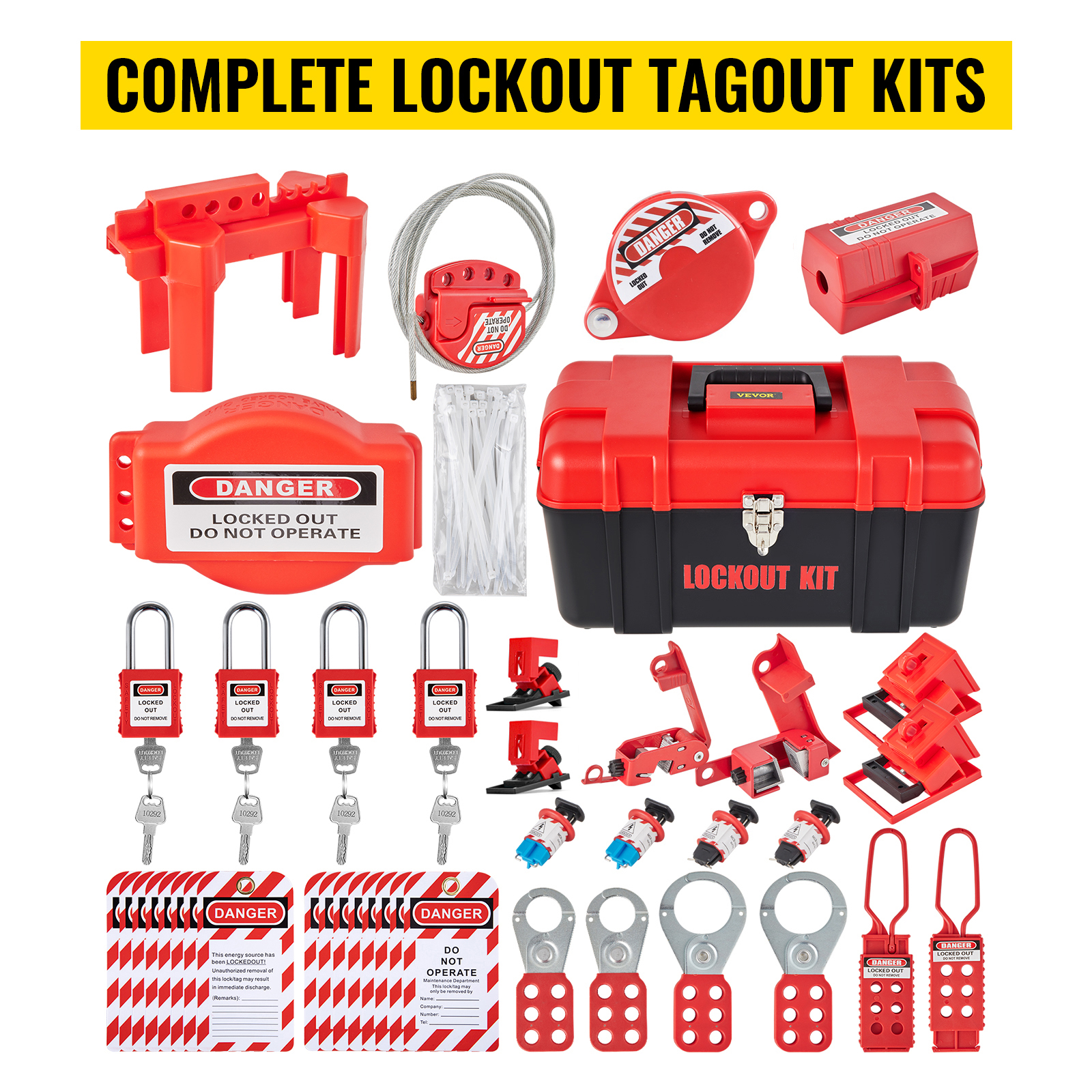 Täydellinen lockout tagout -setti