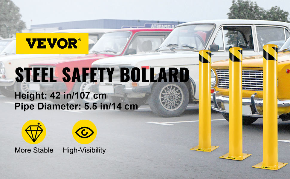 Teräksinen turvapollari 42x5.5