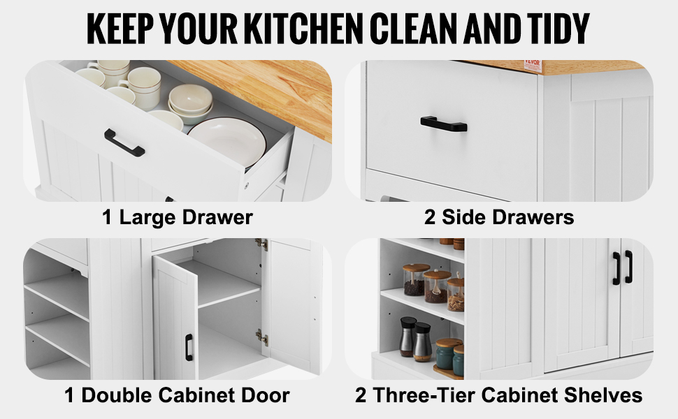 Keittiösaarekkeen säilytystilat