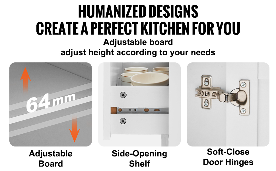 Säädettävät hyllyt ja laatikko