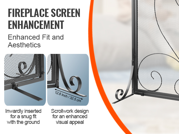 Yksityiskohta takkasuojan jalasta