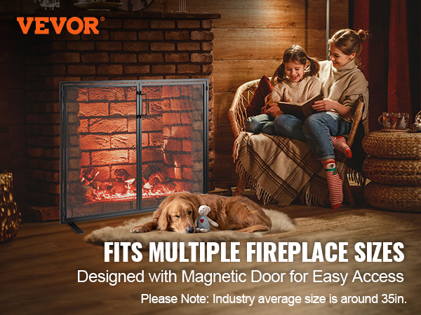 Tulisijan kipinäsuoja olohuoneessa