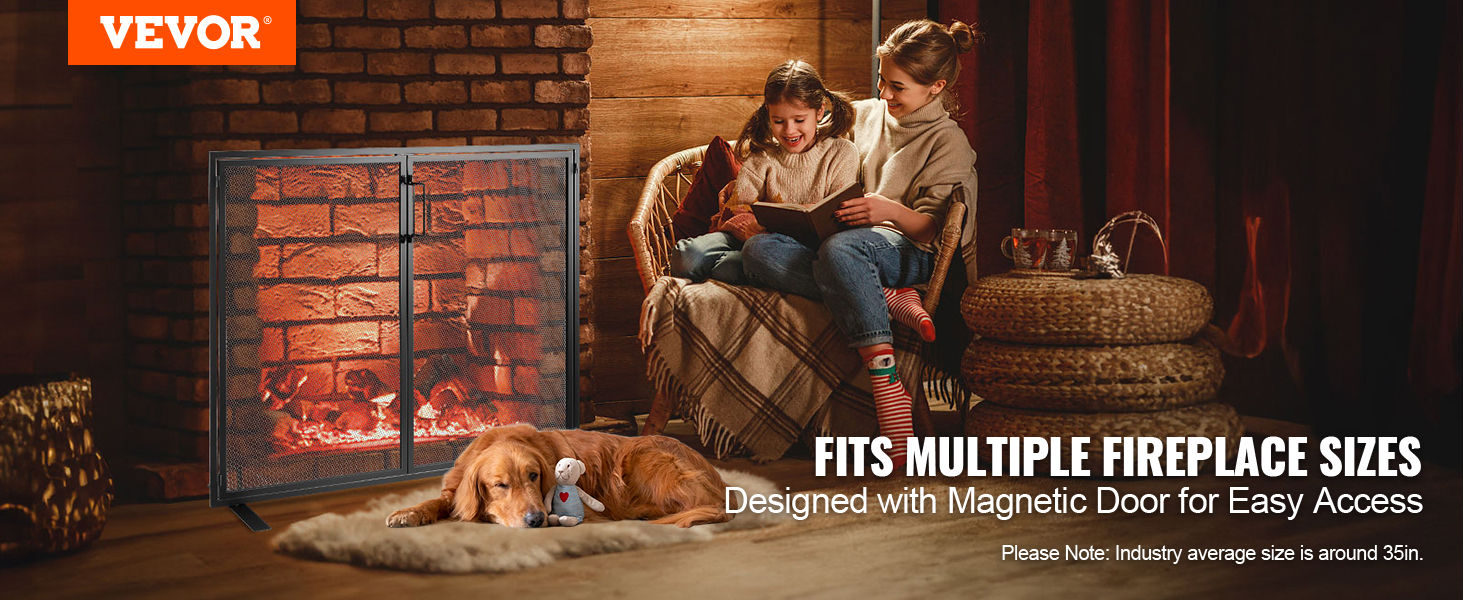 Tulisijan kipinäsuoja edestä