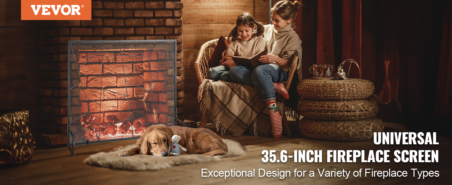 Tulisijan kipinäsuoja edestä