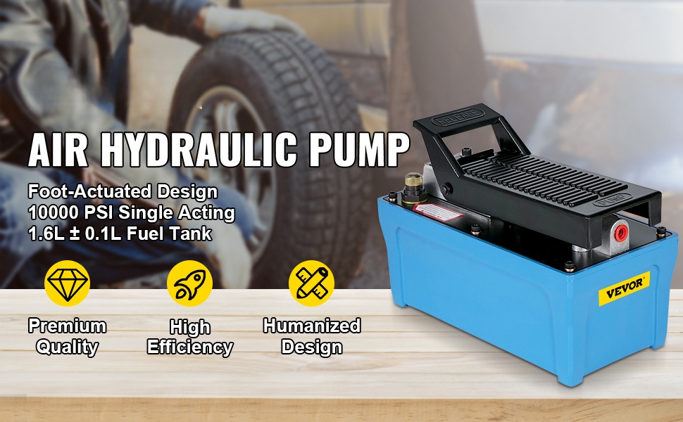 Ilmakäyttöinen hydraulinen jalkapumppu 10000 psi