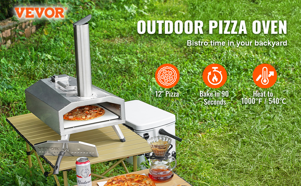 Kannettava ulkoinen pizzauuni 12 tuumaa