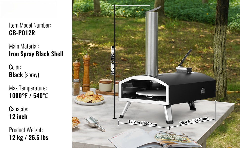 Pizzauuni käytössä ulkotiloissa