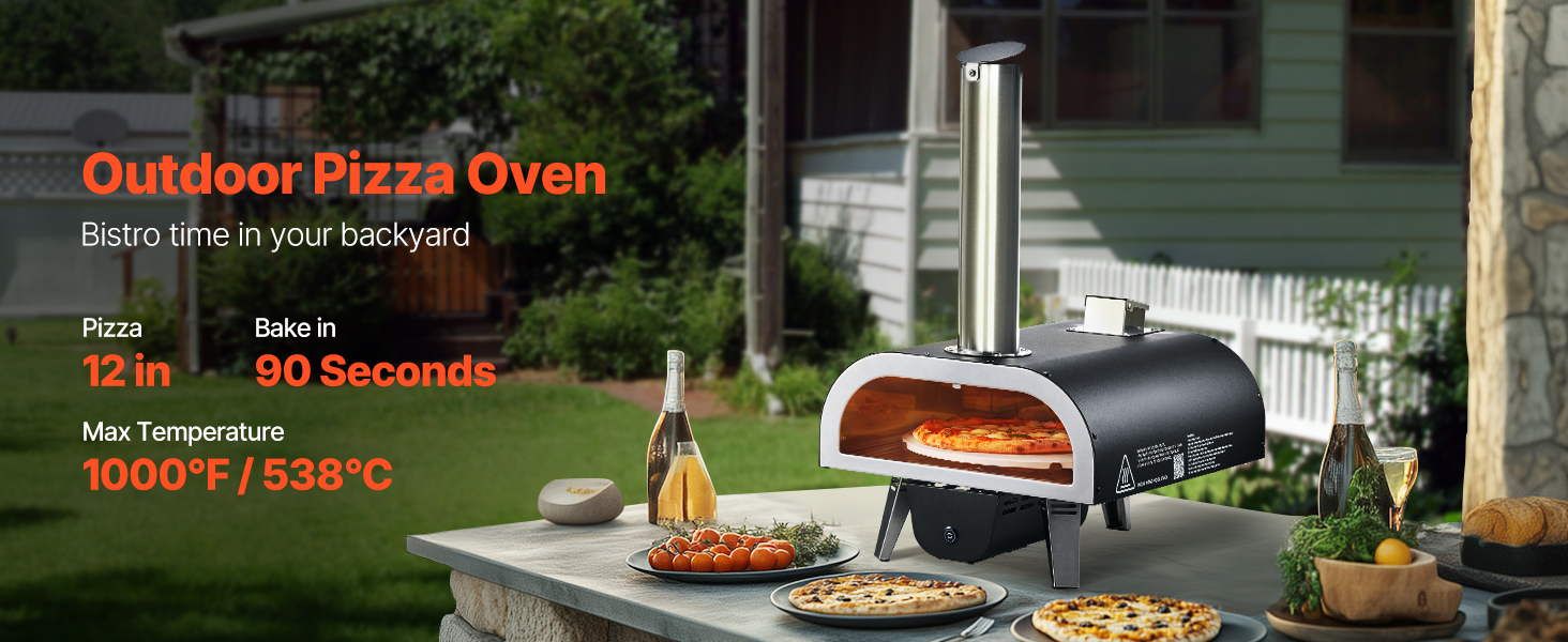 Pellettikäyttöinen pizzauuni ulkokäyttöön