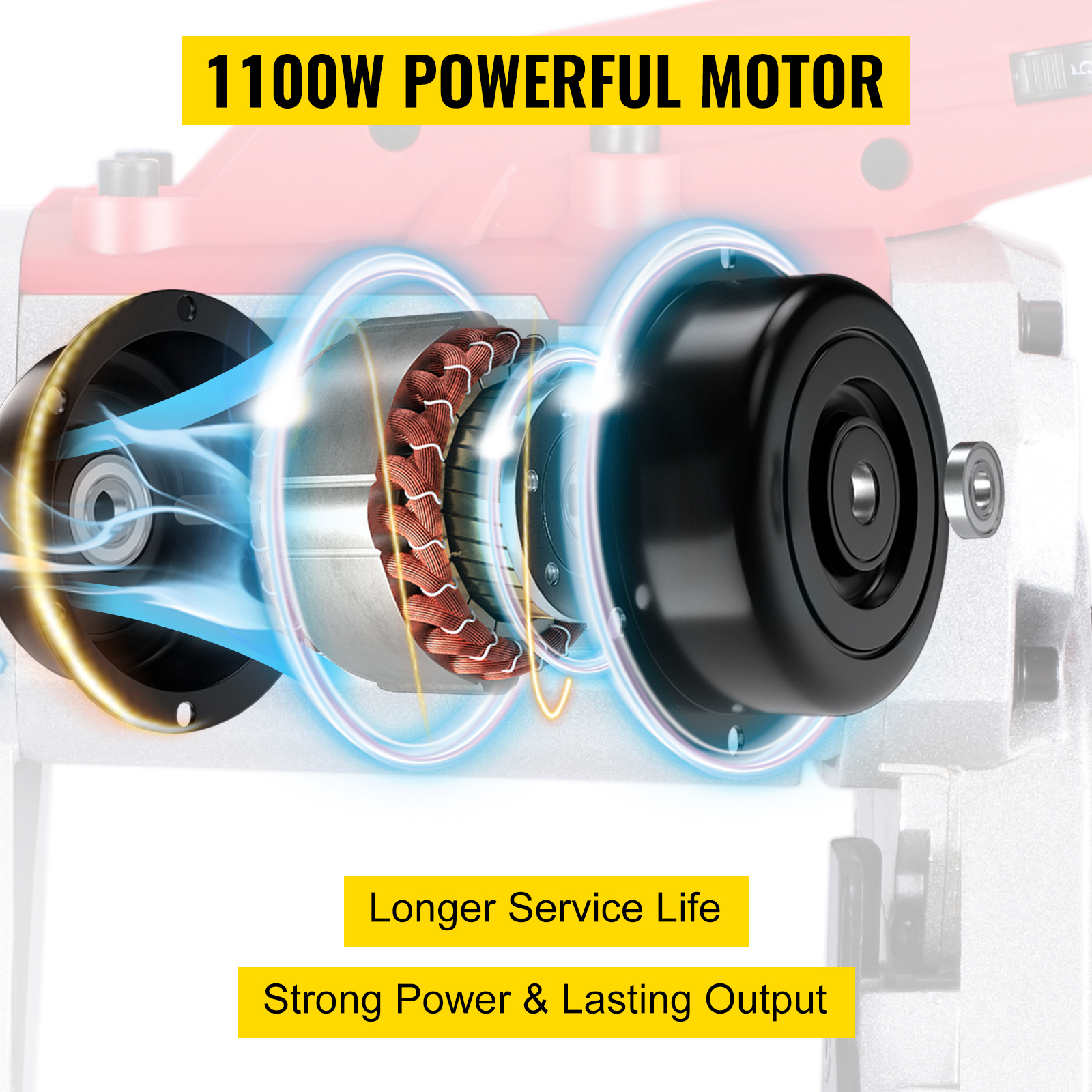 Tehokas 1100W moottori