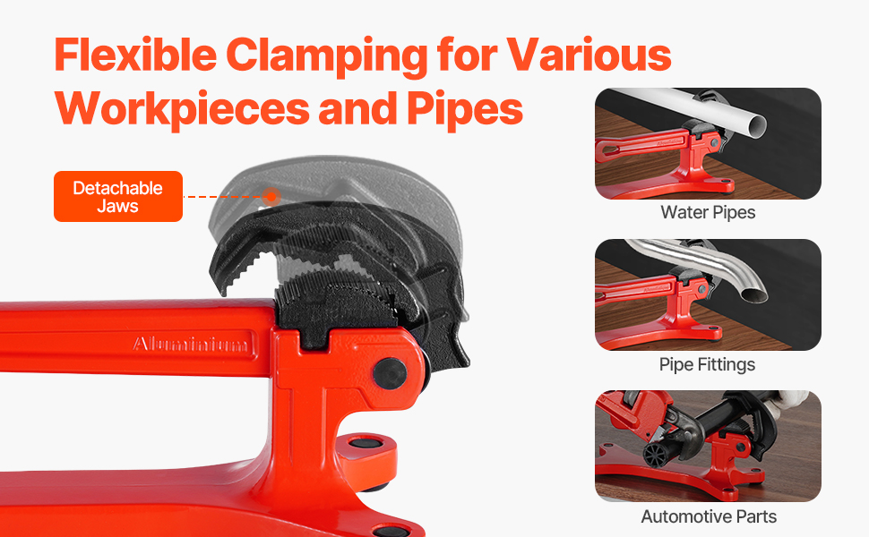 Putkipenkki, irrotettavat leuat