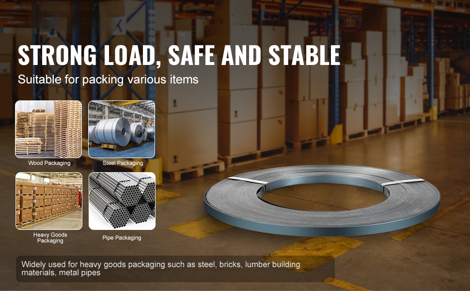 Teräksinen pakkausvannenauha rullalla