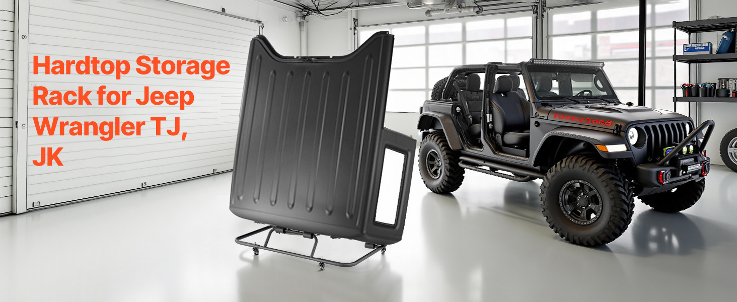 Säilytyskärry Jeep Wrangler -oville ja kovakatolle