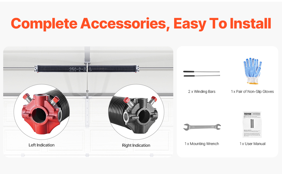 Asennustarvikkeet nosto-oven jousille