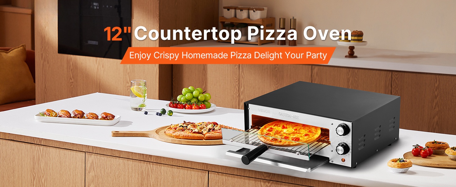 Sähköinen pizzauuni edestä