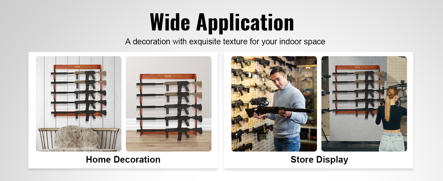 Mäntypuinen aseen seinäteline