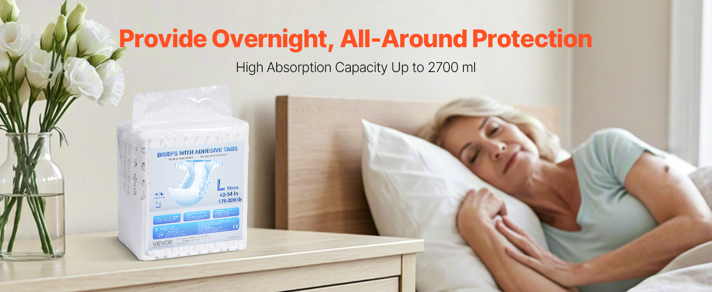 Aikuisten teippivaipat, korkea imukyky