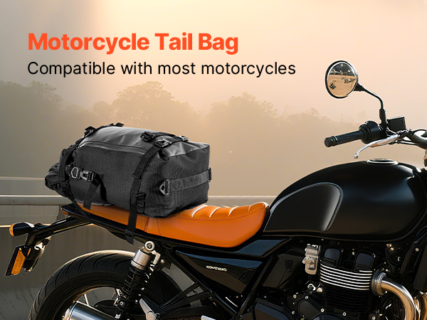 Moottoripyörän takalaukku sivuprofiili