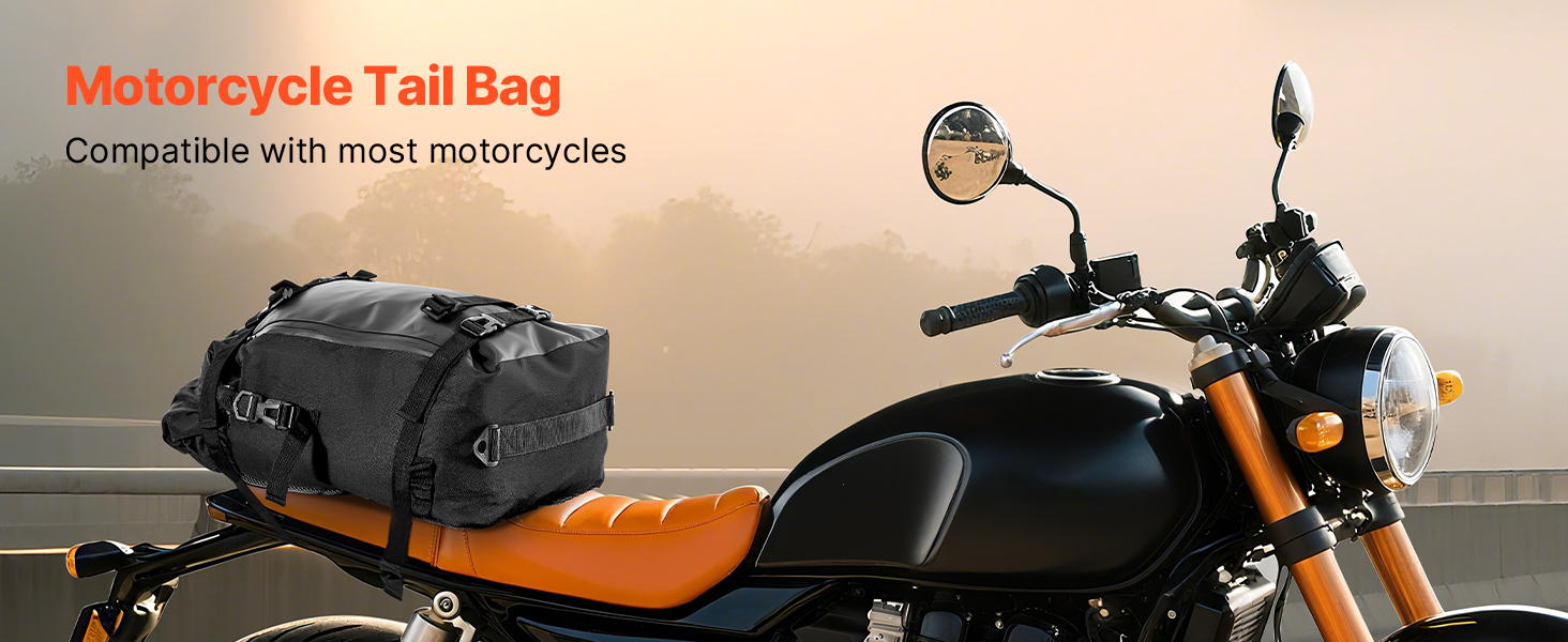 Moottoripyörän takalaukku takatelineessä