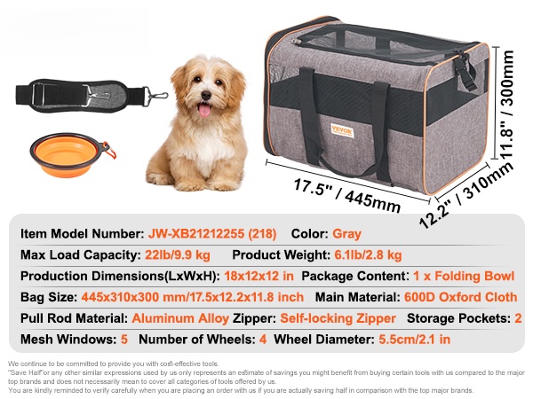 Lemmikkikuljetuslaukku, mobiilinäkymä