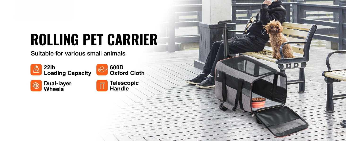 Lemmikkien kuljetuslaukku pyörillä, yleiskuva