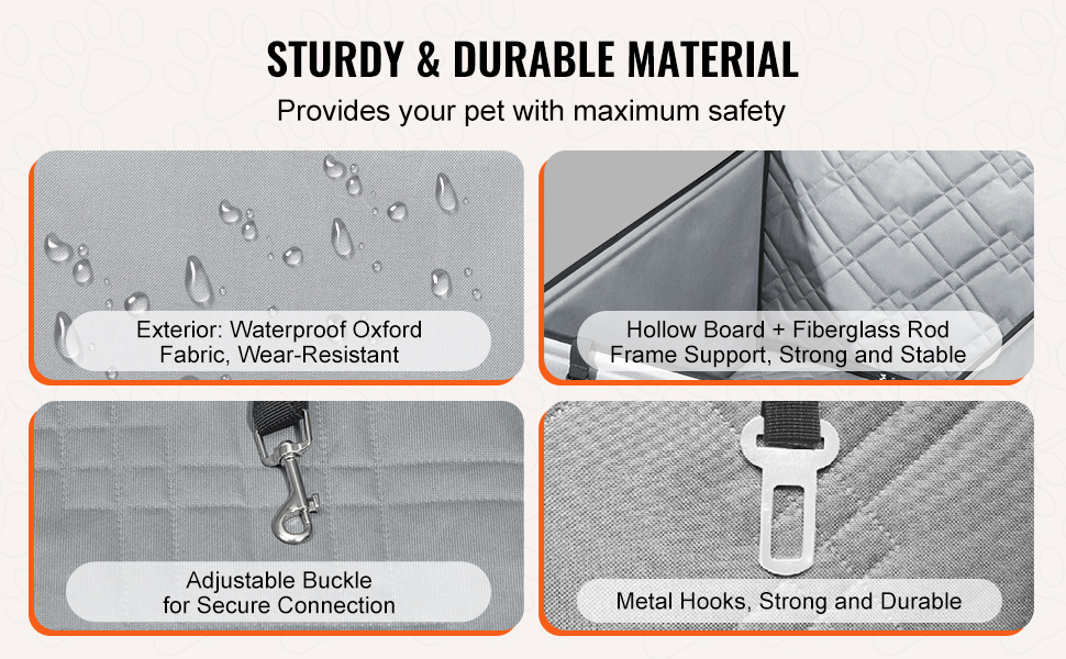 Vesitiivis ja tukeva rakenne lemmikin autopenkissä