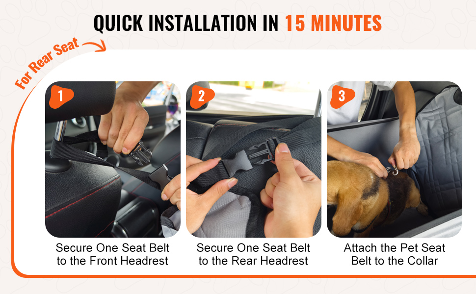 Säädettävät turvavyöt ja turvahihna lemmikin autopenkissä