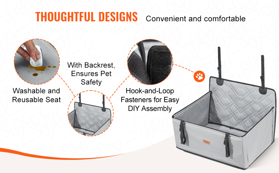 Selkänoja ja irrotettava päällinen lemmikin autopenkissä