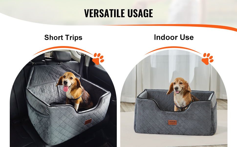 Koiran autopenkki käytössä sisätiloissa