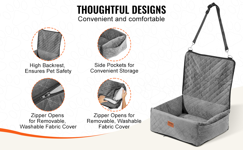 Lemmikin autopenkki sivukahvoilla ja taskulla