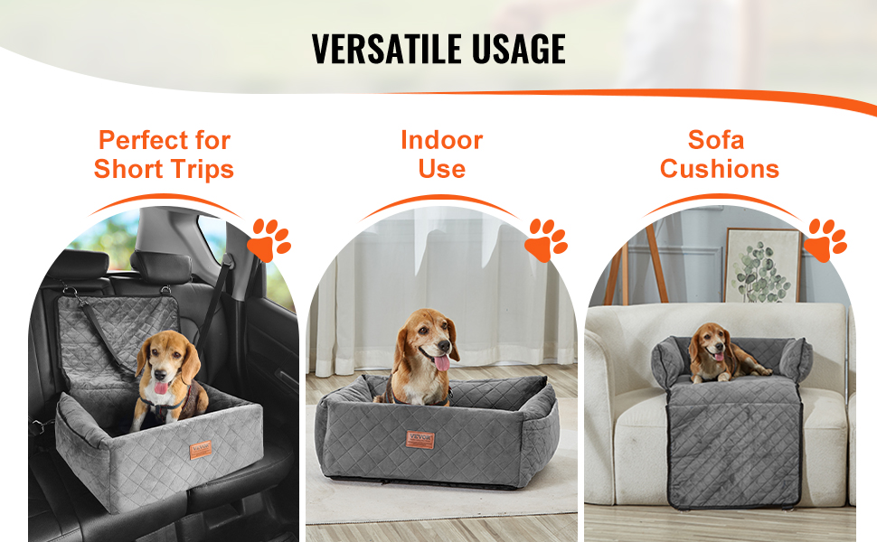 Lemmikin autopenkki auton sisällä