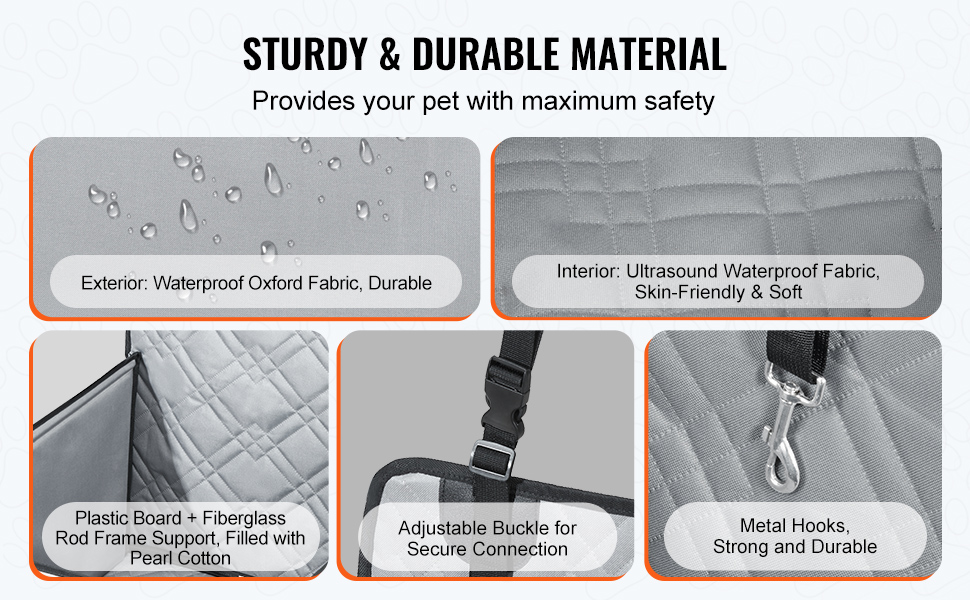 Tukeva ja pehmeä koiran autopaikka