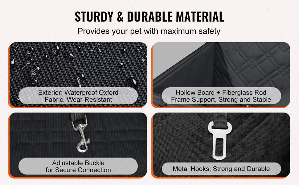 Vesitiivis ja tukeva koiran autopenkki