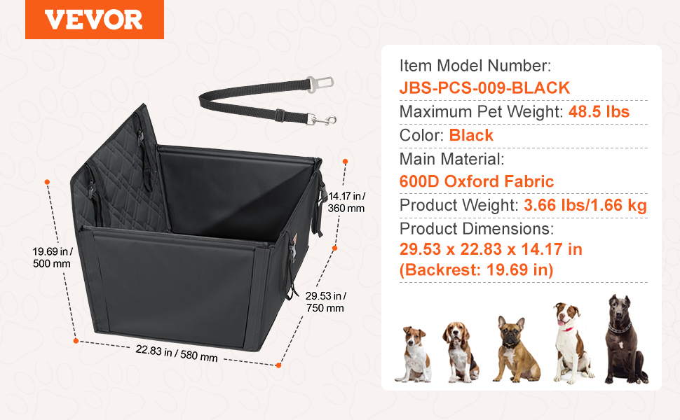 Koiran autosänky käytössä