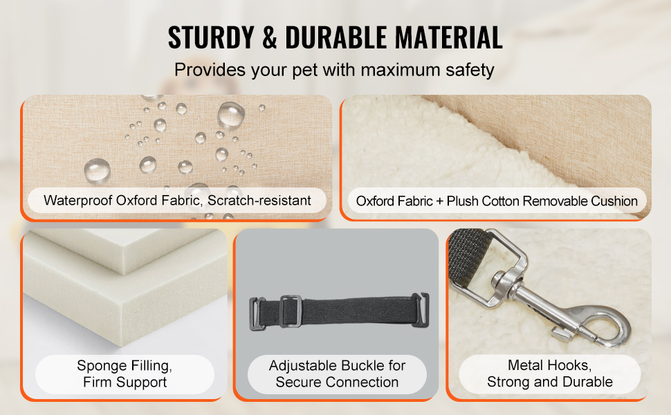 Koiran istuimen materiaalit ja rakenne