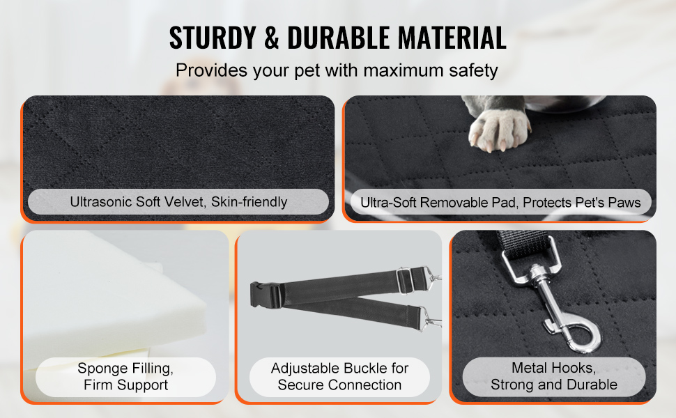 Pehmeä, sientä sisältävä koiran autopaikka