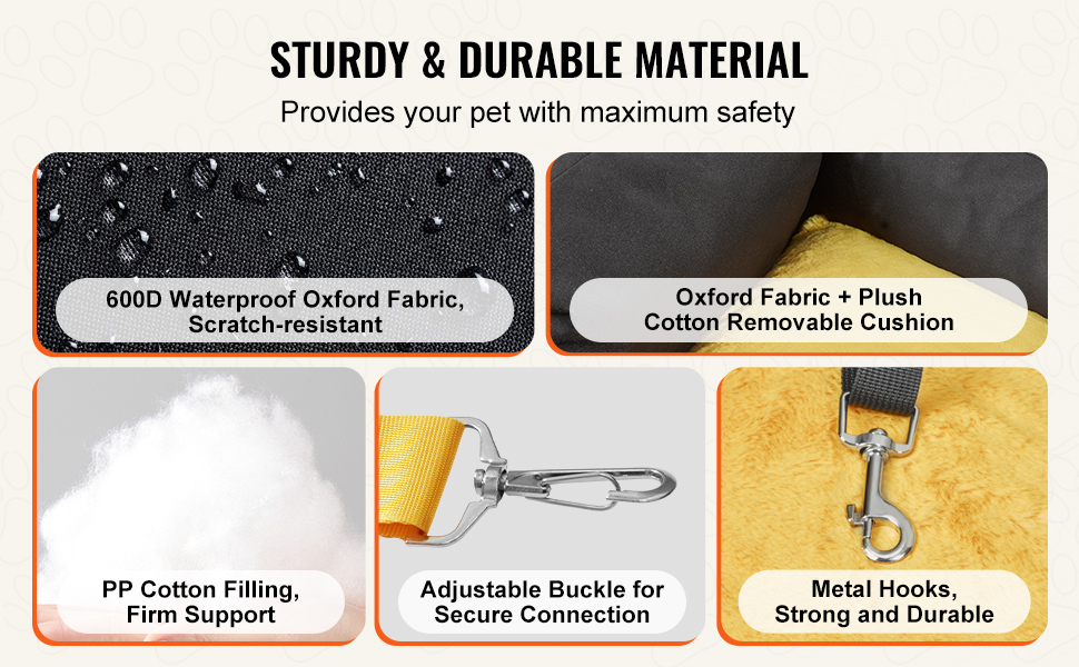 Vesitiivis Oxford-kangas ja PP-puuvillatäyte