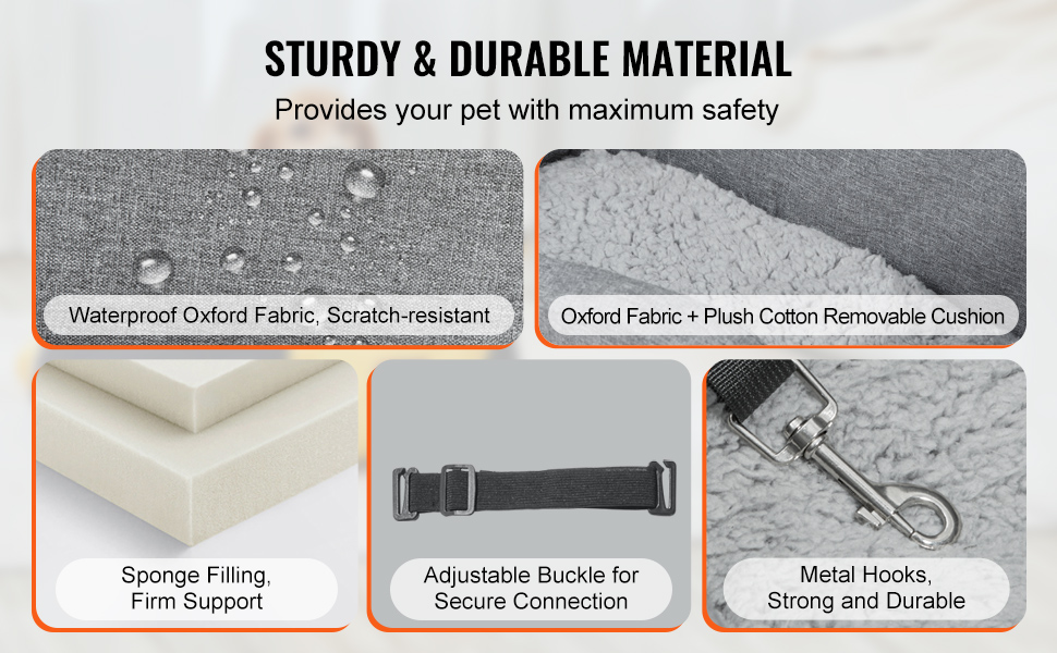 Vedenpitävä Oxfordin kangas ja pehmeä täyte