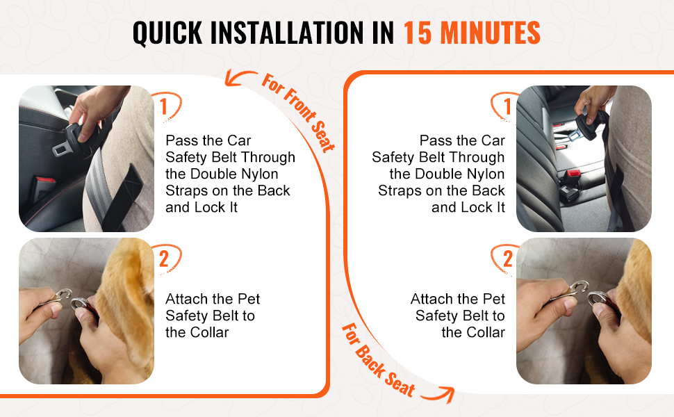 Koiran autopenkin säädettävät hihnat ja turvakiinnitys