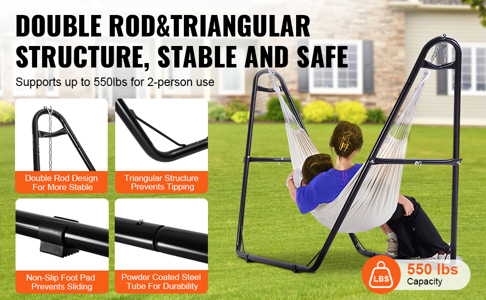 Vakaa kolmiorakenne ja liukuestejalat