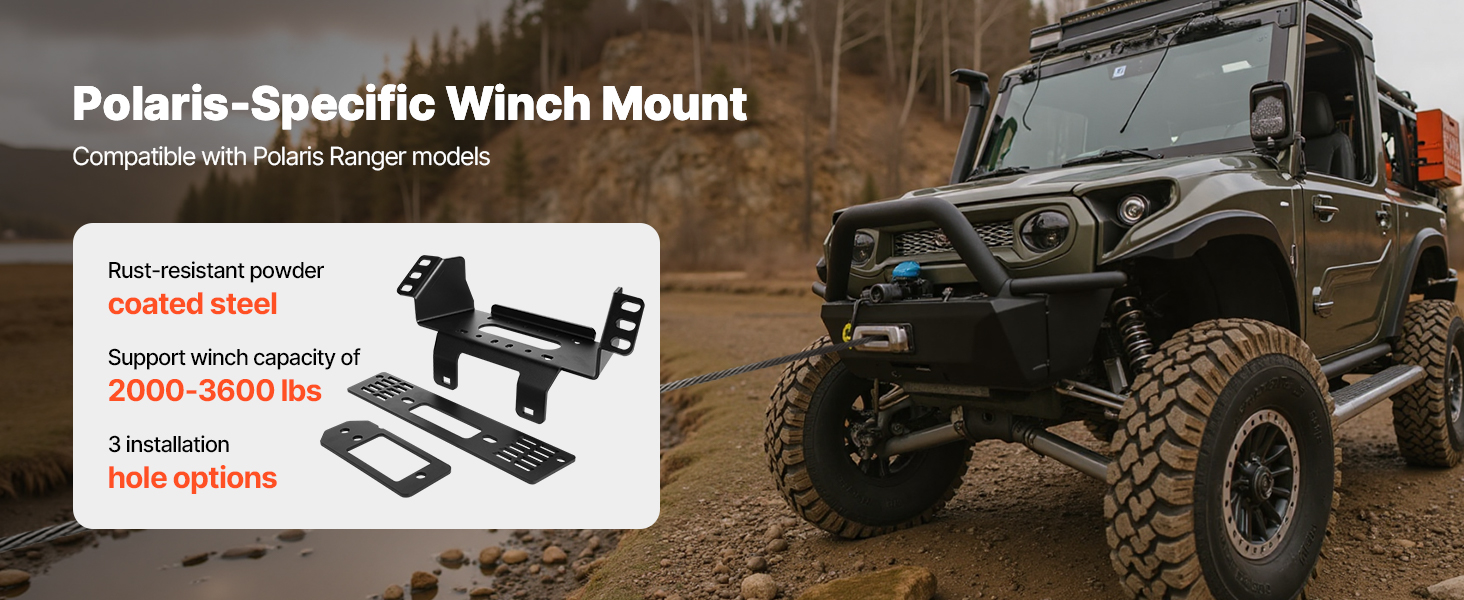 Vinssin kiinnike Polaris Ranger -malleille