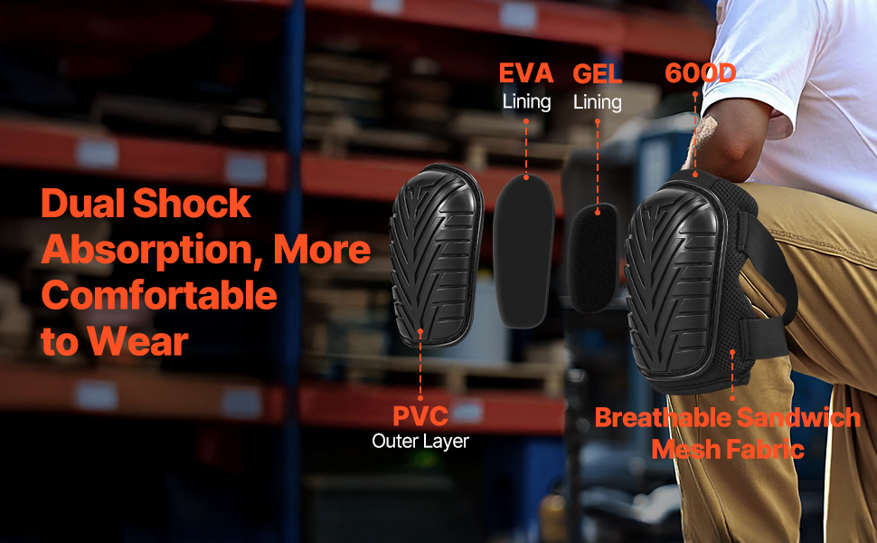 Geeli- ja vaahtopehmustetut polvisuojat