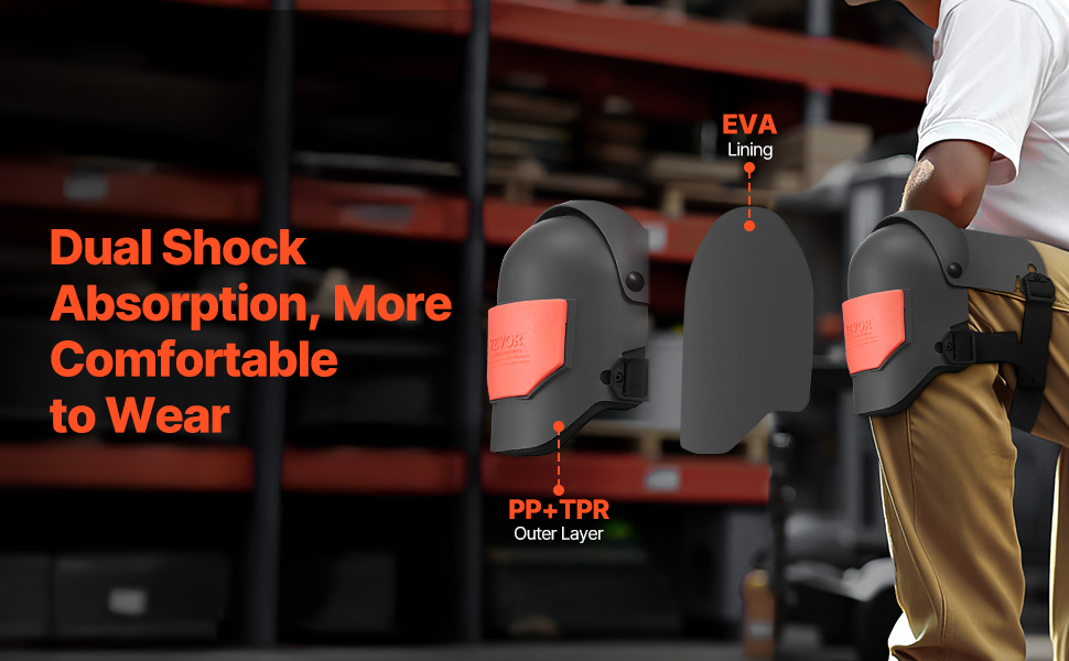 Paksu EVA-pehmuste polvisuojissa