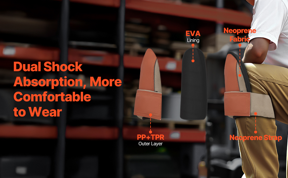 Paksu EVA-vaahtopehmuste polvisuojissa