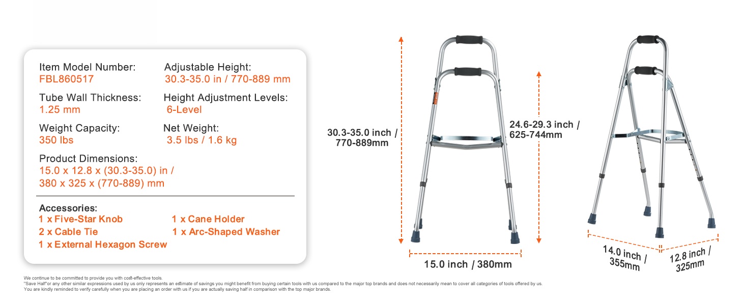 Sivulta käytettävä kävelyteline