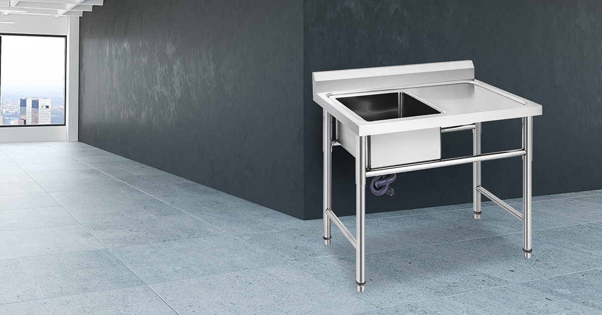 Ruostumattomasta teräksestä valmistettu käsin tehty allas