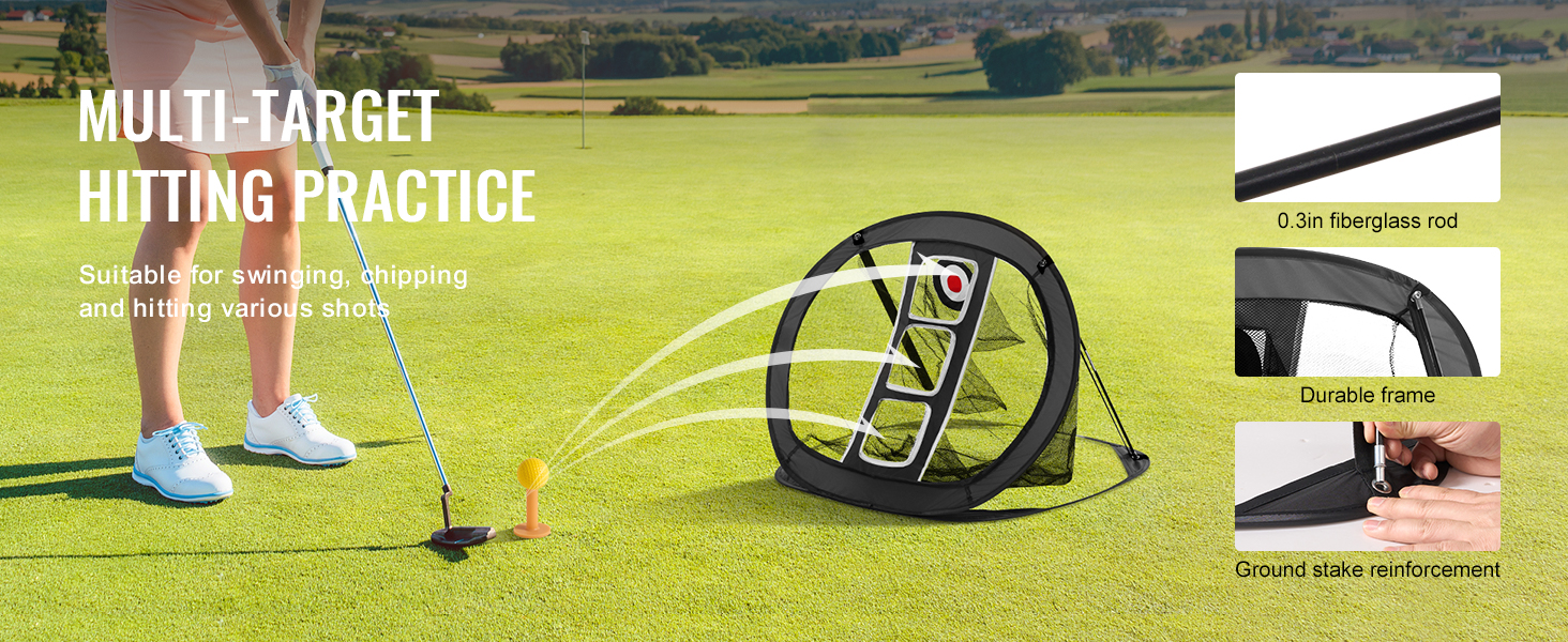 Golf-verkko ja 3 kohdealuetta